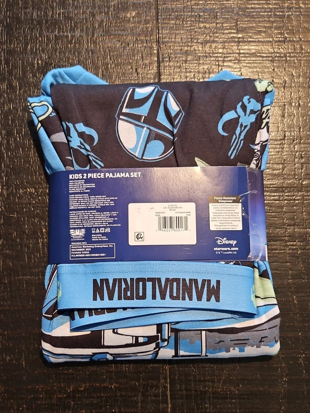Star Wars Blue Mandalorian & Grogu Kids 2-Piece Pajama Set